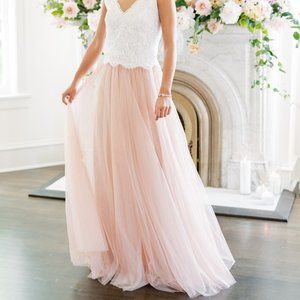Pink/Blush Tulle Bridesmaid Skirt - Skylar by Revelry - Size 14